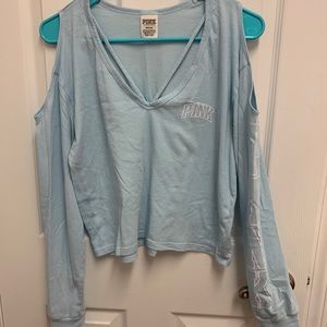 PINK long sleeve crop